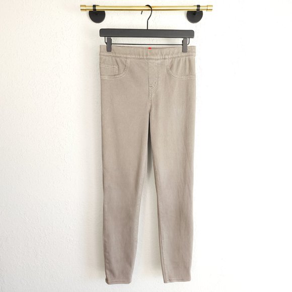 Spanx M Earthy Taupe Soft Knit Stretch Jean-Ish Ankle Skinny Leggings - Picture 1 of 11